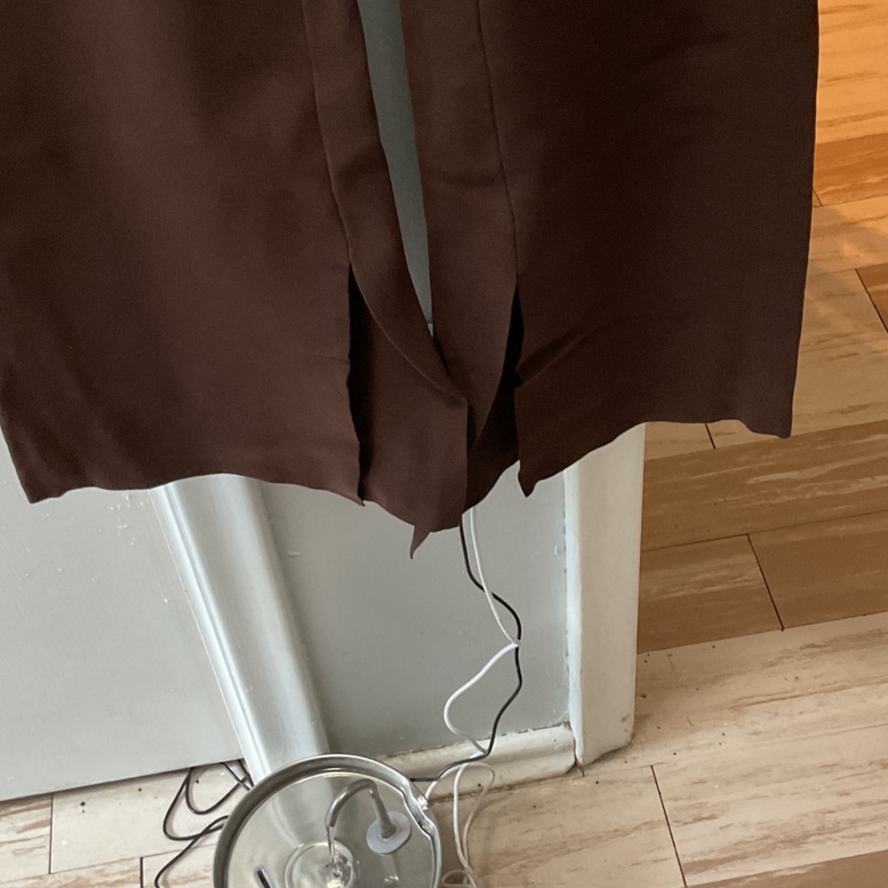 P418. TEN by Babaton Chocolate Flared Pants |L - Picture 4 of 5